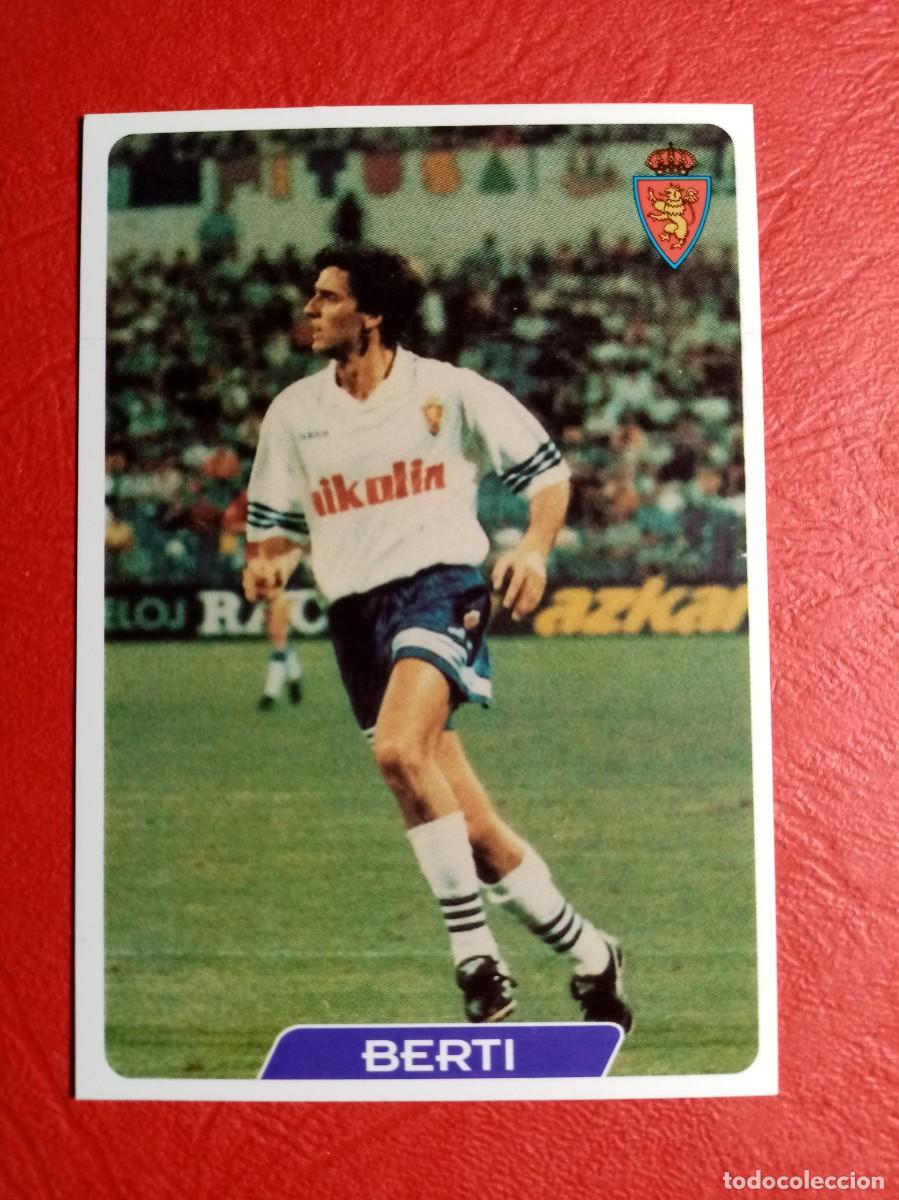 Cromos de f&uacute;tbol: N&ordm; 120 BERTI, ULTIMA HORA, R. ZARAGOZA C.D., FICHAS 1995 1996, 95 96, MUNDICROMO