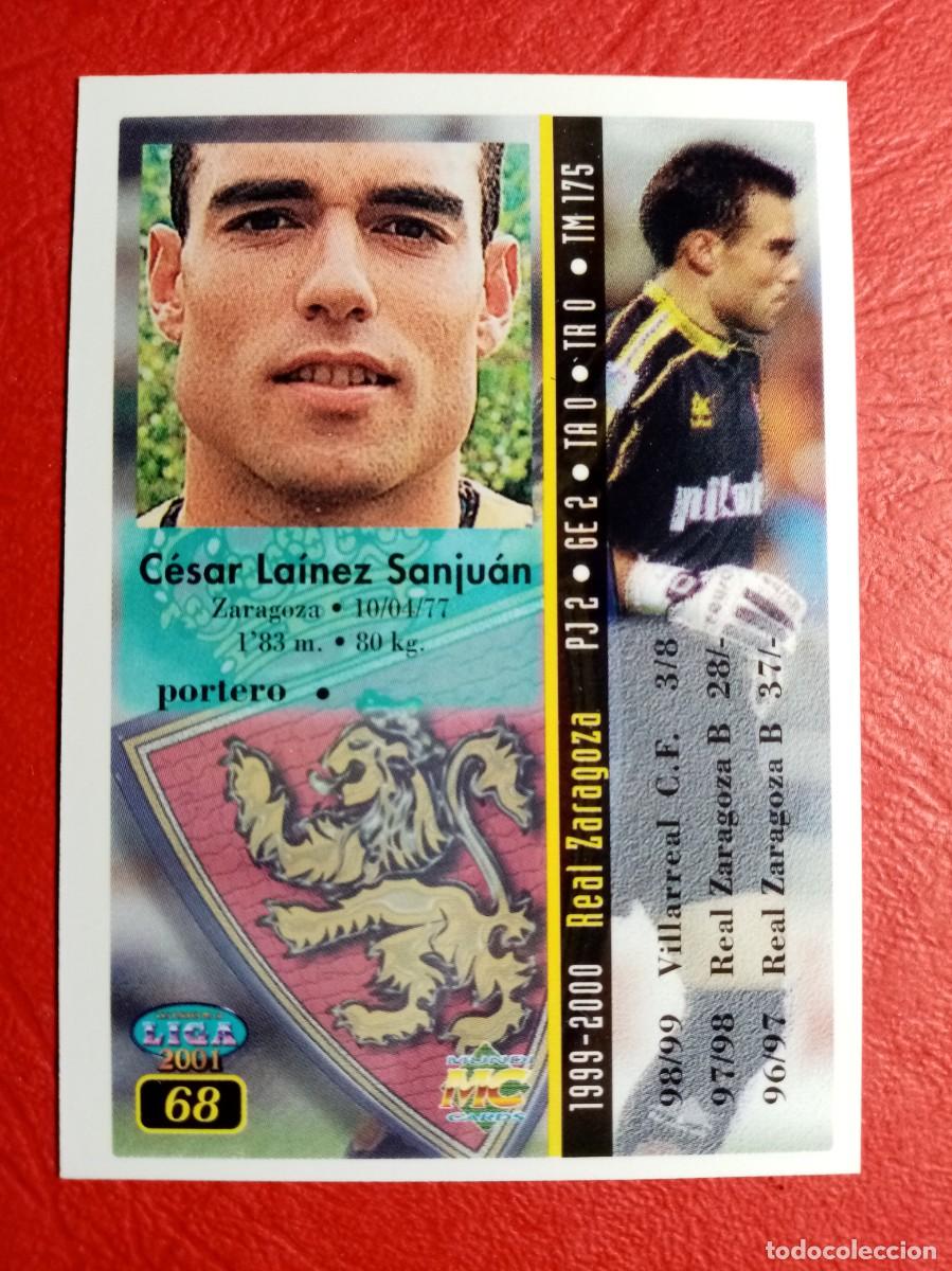 Cromos de f&uacute;tbol: N&ordm; 68 LAINEZ, REAL ZARAGOZA, FICHAS LIGA 2000 2001, 00 01, MUNDICROMO