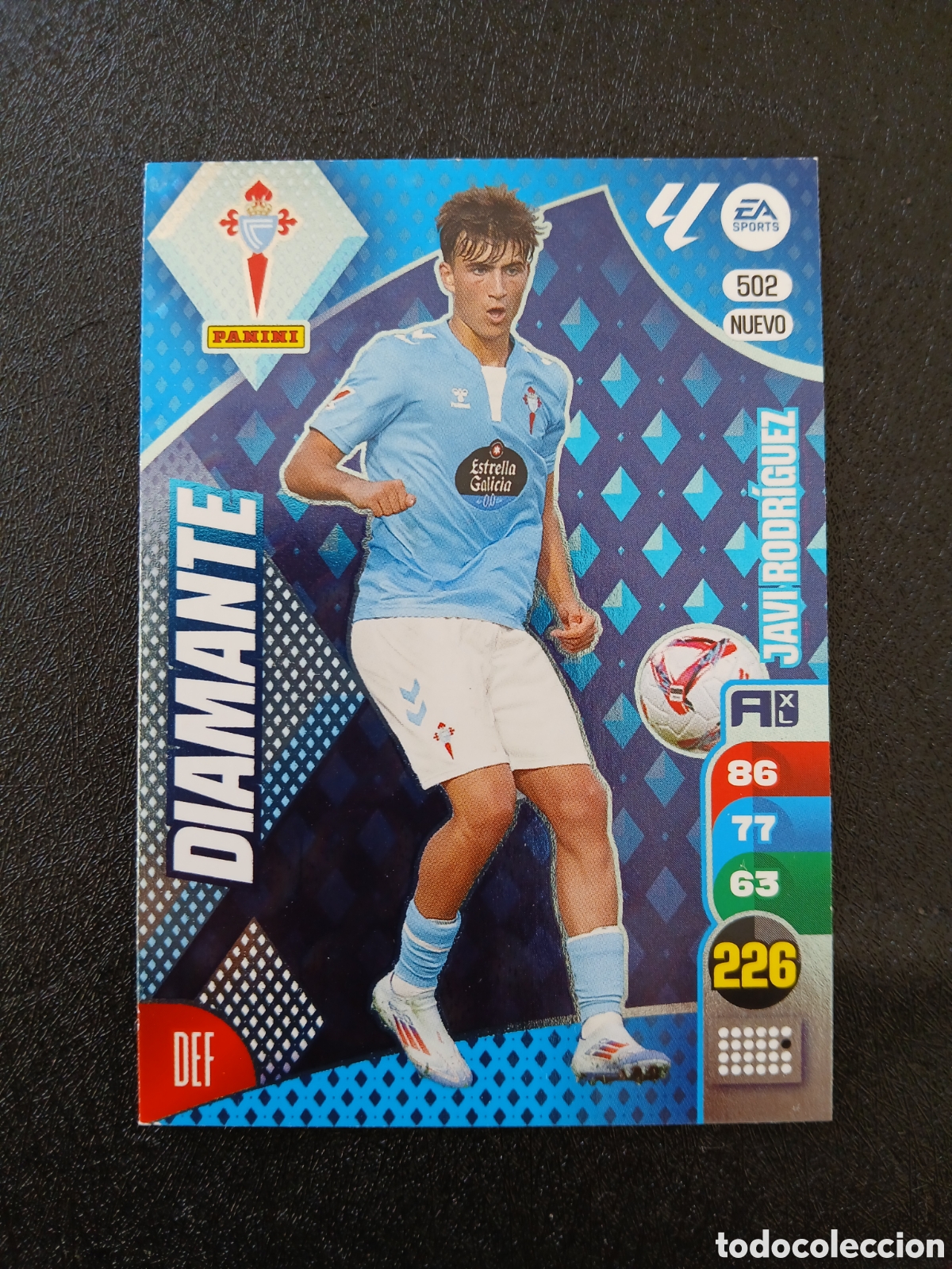 Cartes &agrave; collectionner de Football: 2024 2025 04 05 CROMO ADRENALYN DIAMANTE JAVI RODRIGUEZ 502 EN BUEN ESTADO