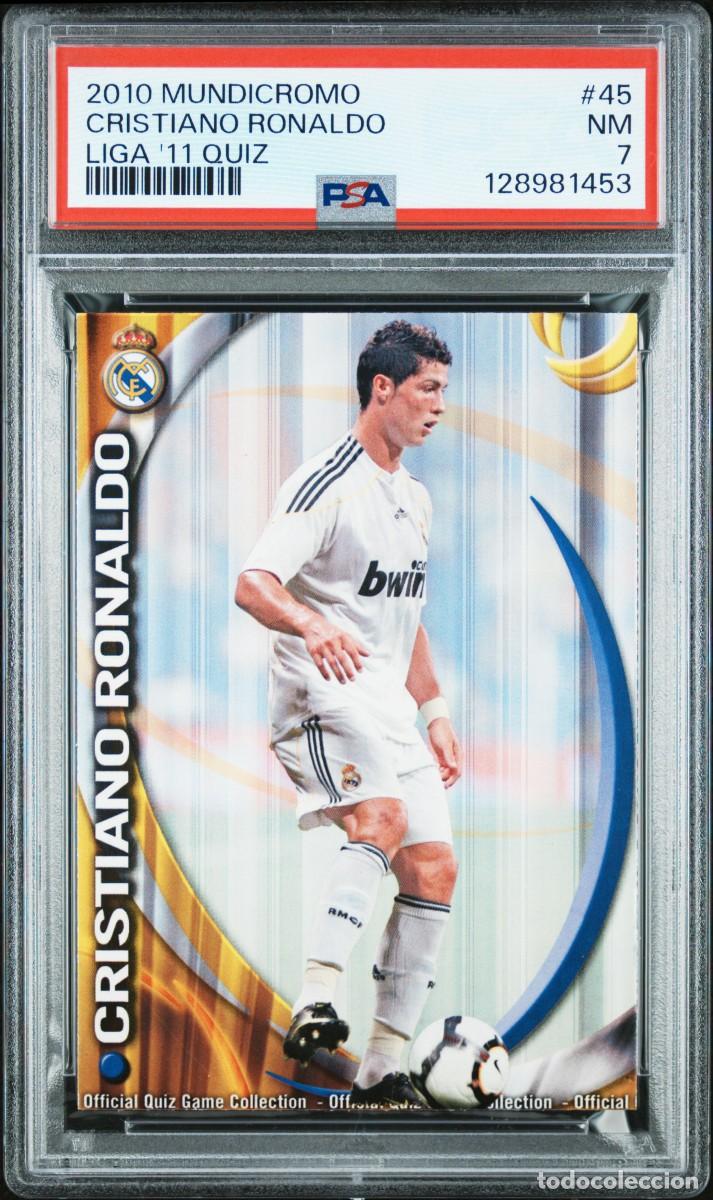 Cartes &agrave; collectionner de Football: Cristiano Ronaldo #45 Real Madrid Mundicromo 2010 11 PSA 7