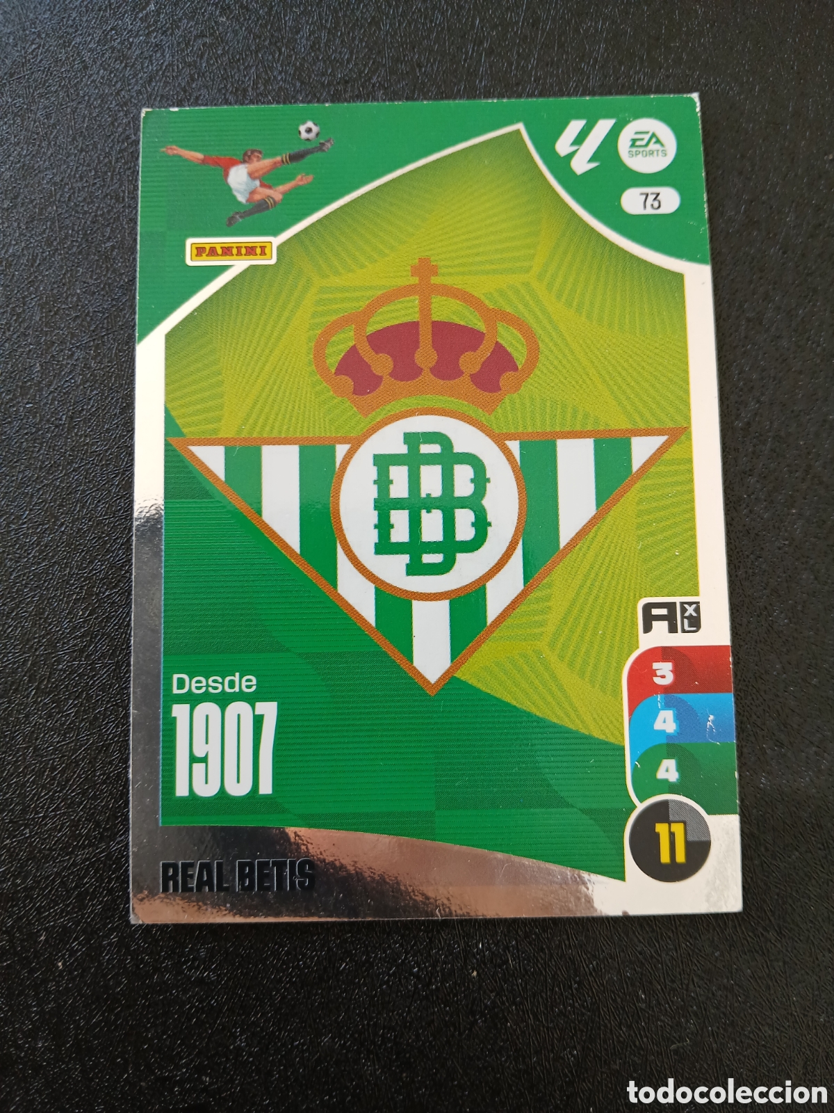Cromos de f&uacute;tbol: 2024 2025 04 05 CROMO CARTA ADRENALYN ESCUDO BETIS 73 EN BUEN ESTADO
