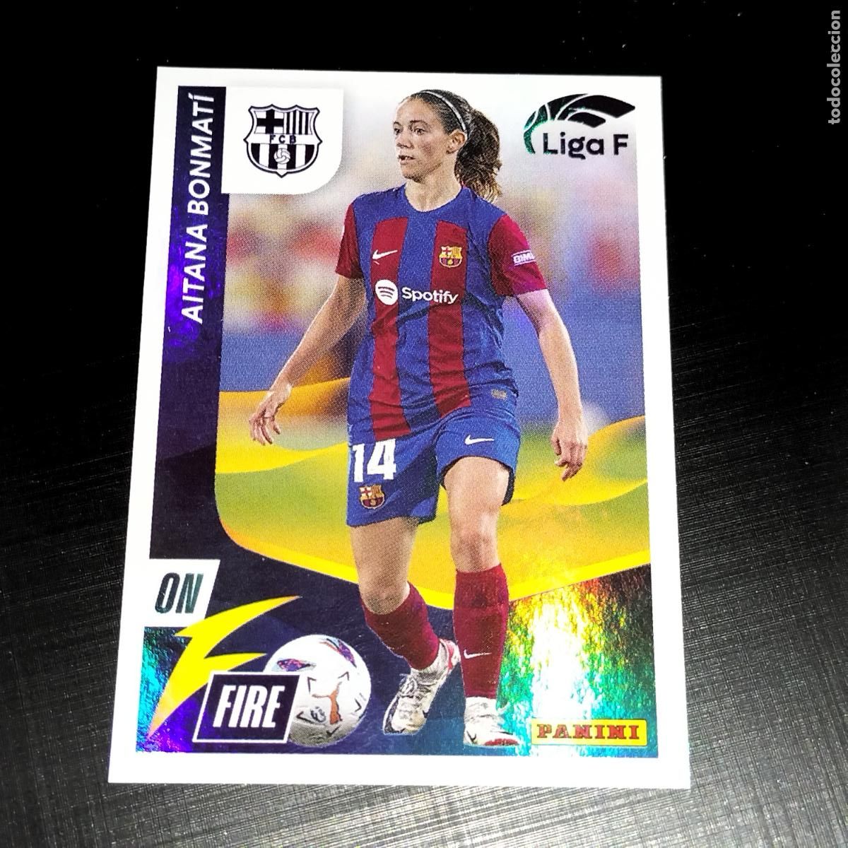 Cromos de f&uacute;tbol: N&ordm; 322 AITANA BONMATI ON FIRE FC BARCELONA CROMOS LIGA F FEMENINA PANINI 2023 2024 23 24