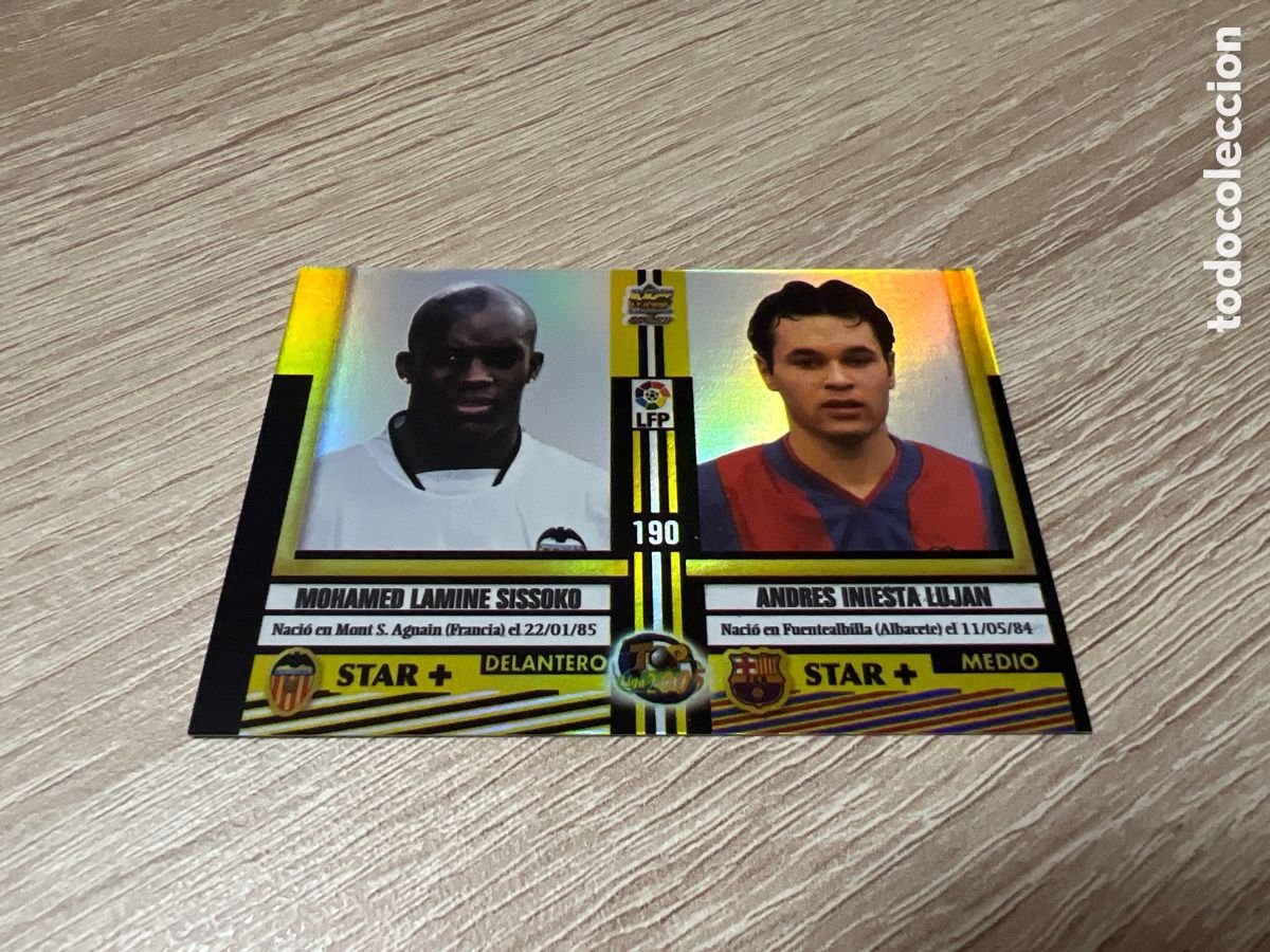 Fu&szlig;ball-Sticker: 2005 ANDRES INIESTA FC BARCELONA N&ordm; 190 MUNDICROMO