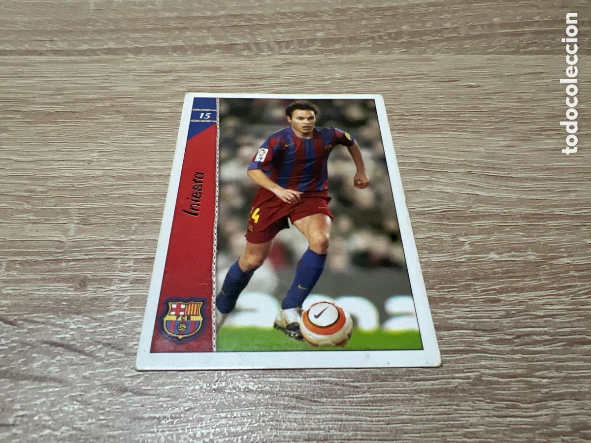Cromos de f&uacute;tbol: 2007 ANDRES INIESTA FC BARCELONA N&ordm; 15 MUNDICROMO