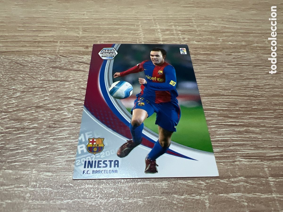 Fu&szlig;ball-Sticker: 2007 ANDRES INIESTA FC BARCELONA N&ordm; 67 PANINI MEGACRACKS