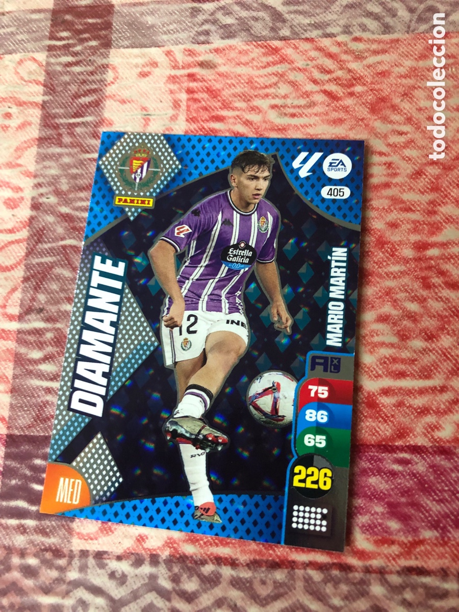 Football Stickers: Mario Martin Diamante n&uacute;mero 405 del Valladolid cromo adrenalyn XL 24-25 2024-2025