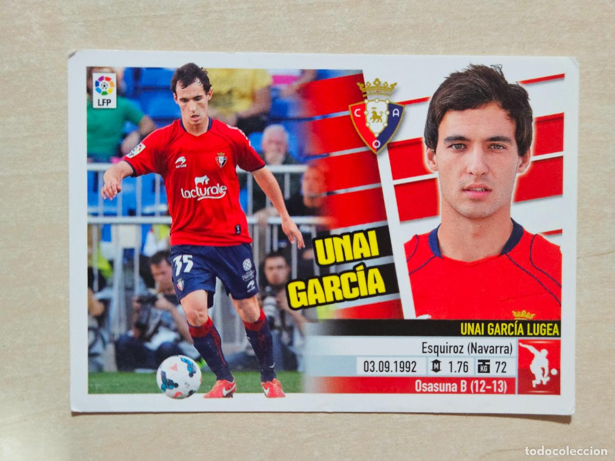 Football Stickers: EDICIONES ESTE 2013 14 COLOCA UNAI GARCIA - CROMO SIN PEGAR -