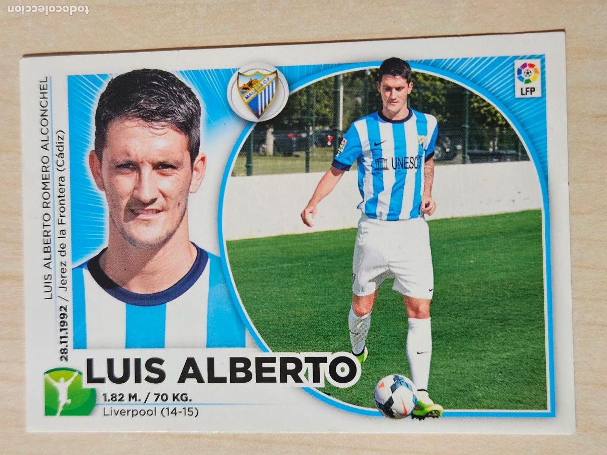 Figurine di Calcio: EDICIONES ESTE 2014 15 FICHAJE N&ordm; 1 LUIS ALBERTO - CROMO SIN PEGAR -