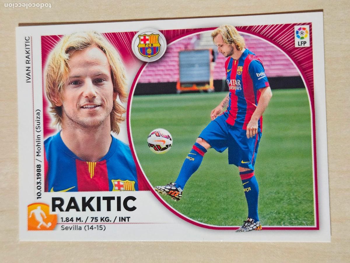 Cromos de f&uacute;tbol: EDICIONES ESTE 2014 15 FICHAJE N&ordm; 5 RAKITIC - CROMO SIN PEGAR -