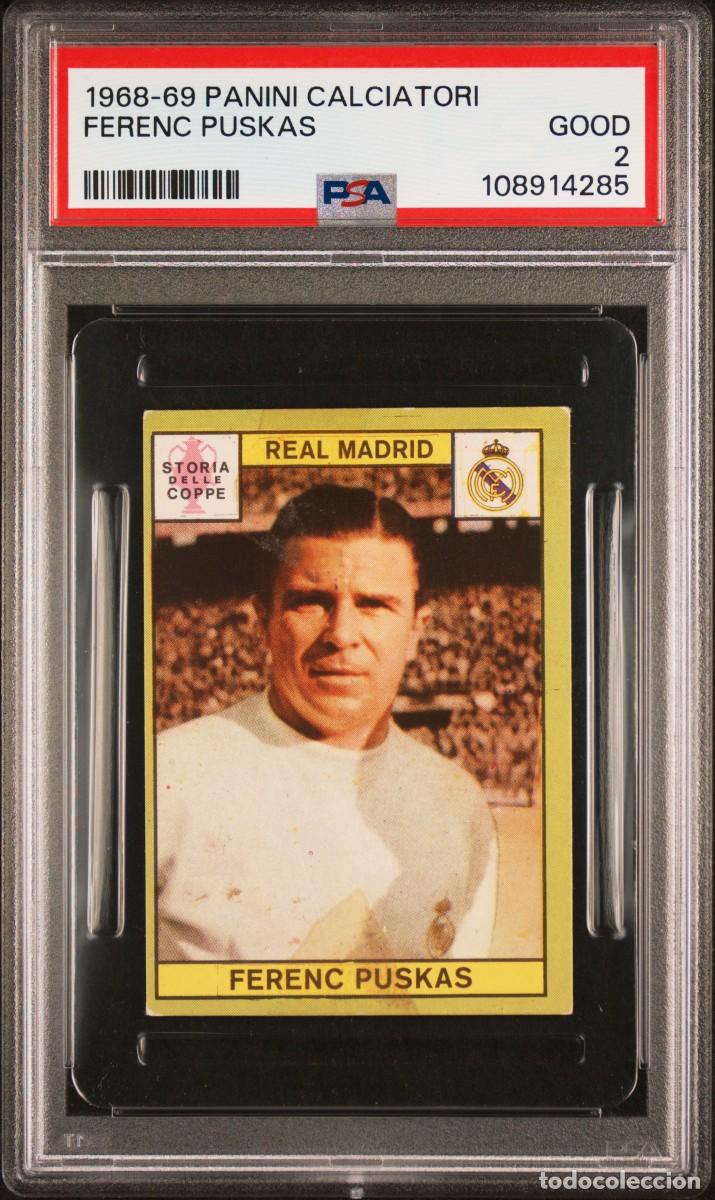 Cromos de f&uacute;tbol: Ferenc Puskas Real Madrid Panini Calciatori 1968 69 PSA 2