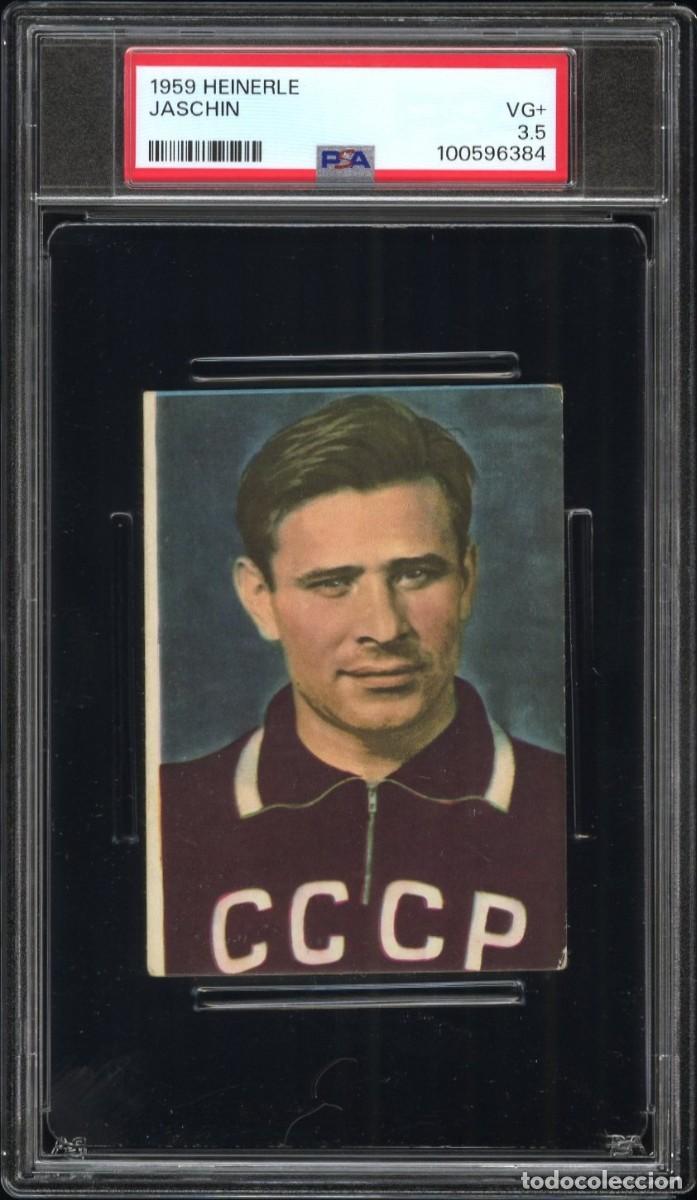 Cromos de f&uacute;tbol: Rookie Jaschin Heinerle 1959 Balon de Oro Psa 3.5