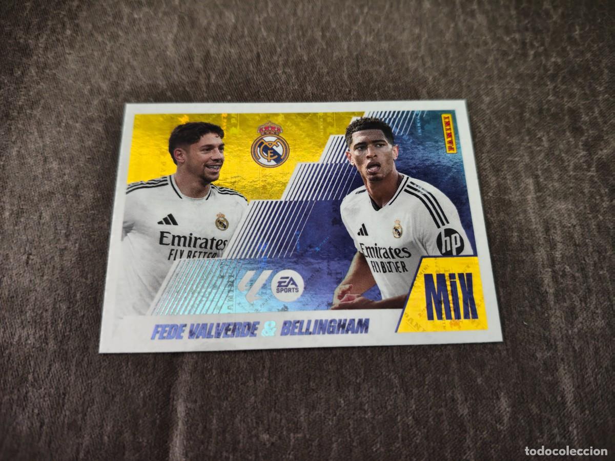 Cromos de f&uacute;tbol: Cromo 7 FEDE VALVERDE & BELLINGHAM REAL MADRID. Colecci&oacute;n LALIGA F&uacute;tbol 2025-2026 PANINI Nuevo