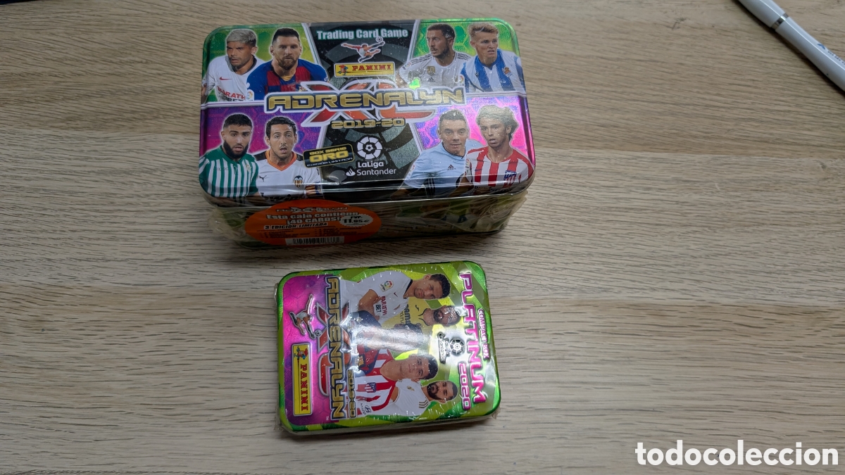 Cromos de f&uacute;tbol: LOTE 2 LATAS PRECINTADAS ADRENALYN XL LIGA 2019/20 19 20 PLATINUM LIMITADA NUEVAS PRECINTADAS