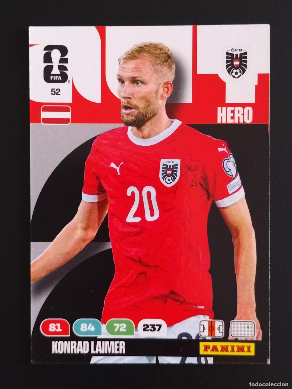 Cromos de f&uacute;tbol: 52 KONRAD LAIMER AUSTRIA CROMOS ADRENALYN XL MUNDIAL 26 2026 FIFA WORLD CUP PANINI