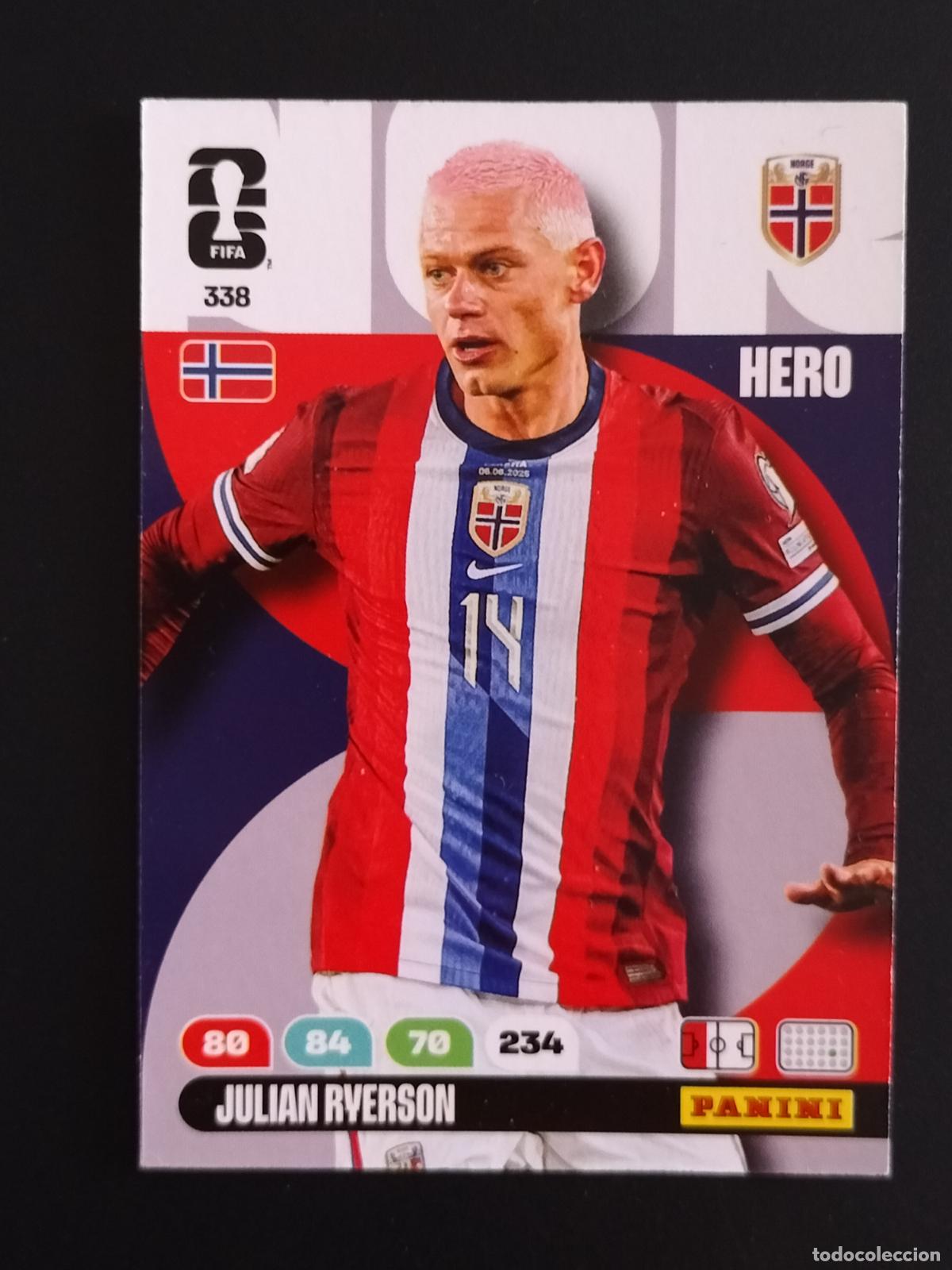 Cromos de f&uacute;tbol: 338 JULIAN RYERSON NORUEGA CROMOS ADRENALYN XL MUNDIAL 26 2026 FIFA WORLD CUP PANINI