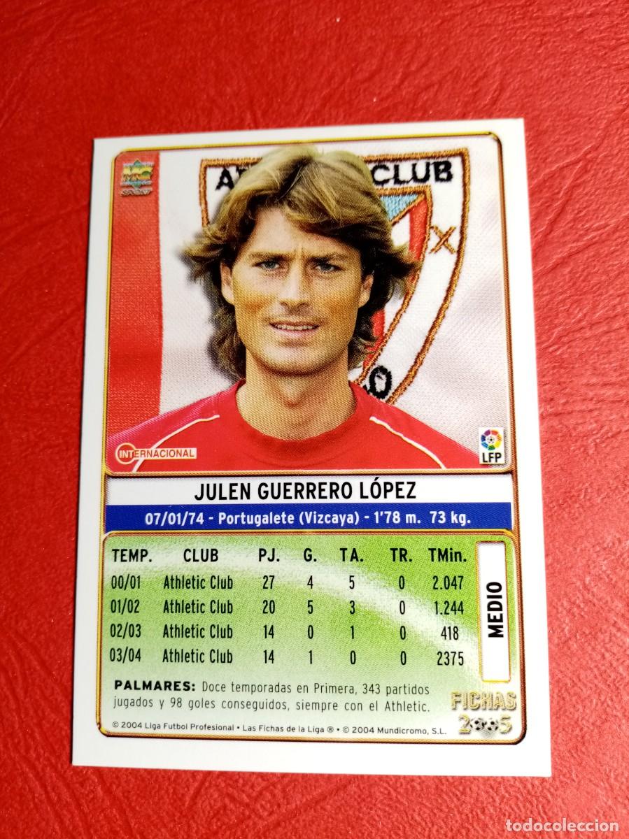 Cromos de f&uacute;tbol: Mundicromo 2004 05 n&ordm; 126 JULEN GUERRERO ERROR ATHLETIC CLUB