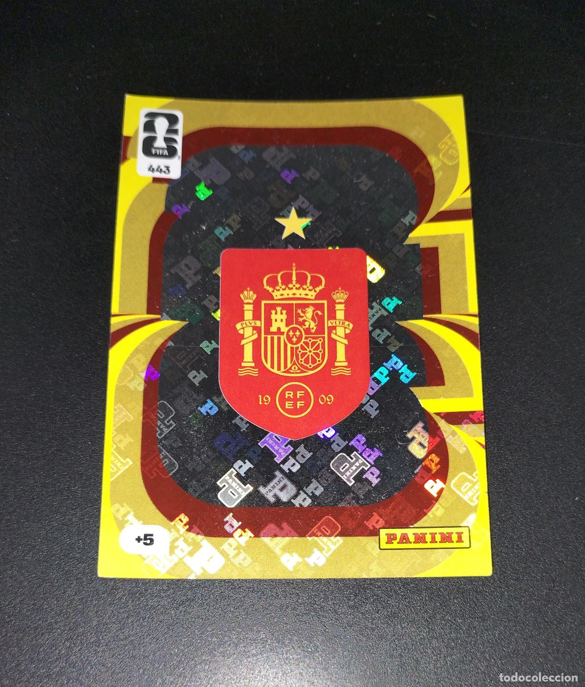Cromos de f&uacute;tbol: 443 ESCUDO LOGO ESPA&Ntilde;A CROMOS ADRENALYN XL MUNDIAL 26 2026 FIFA WORLD CUP PANINI