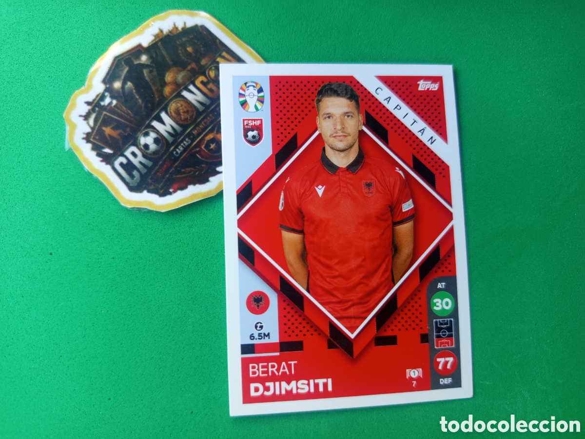 Cromos de f&uacute;tbol: ❇️ CROMO ⚽ CARD DJIMSITI ALBANIA 7 CAPIT&Aacute;N EURO 2024 TOPPS MATCH ATTAX LIDL EUROCOPA 2024 ❇️