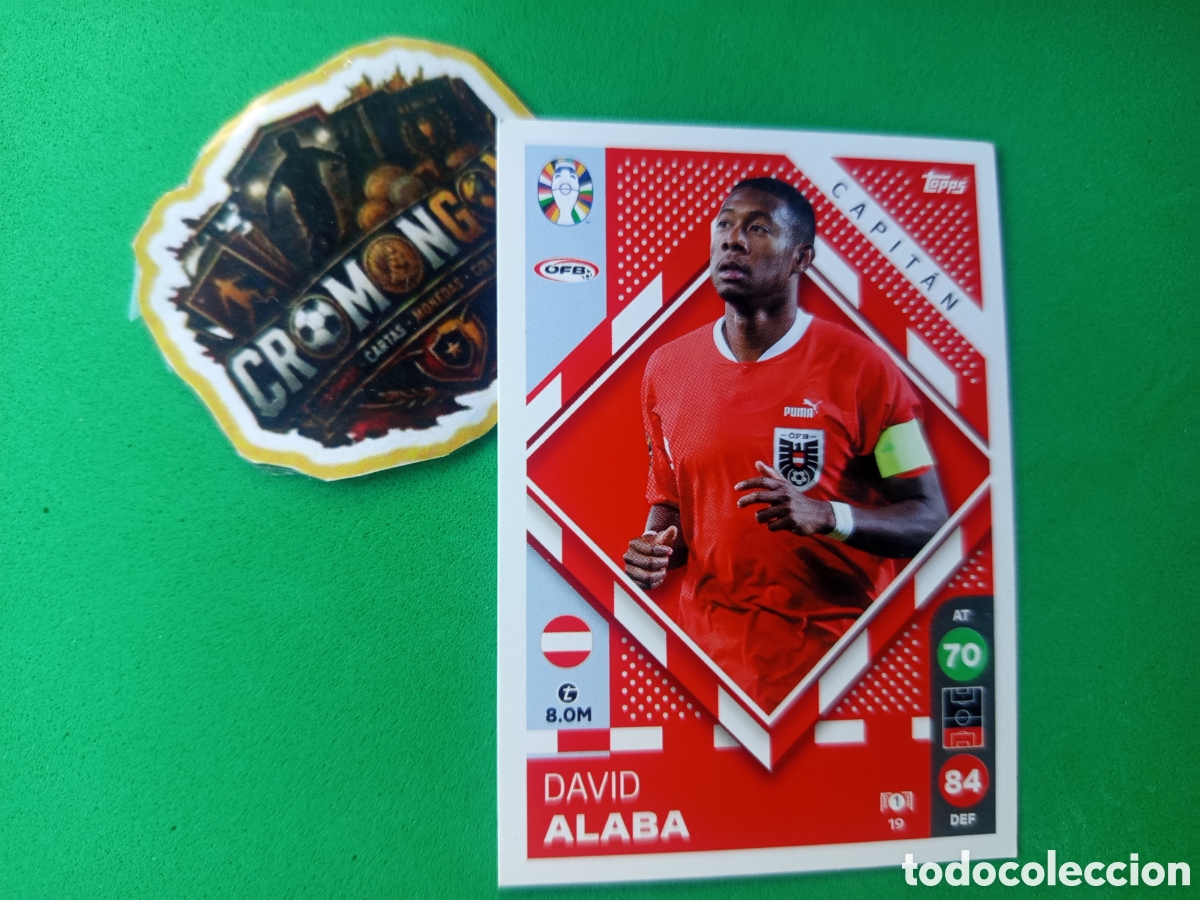 Figurine di Calcio: ❇️ CROMO ⚽ CARD ALABA AUSTRIA 19 CAPIT&Aacute;N EURO 2024 TOPPS MATCH ATTAX LIDL EUROCOPA 2024 ❇️