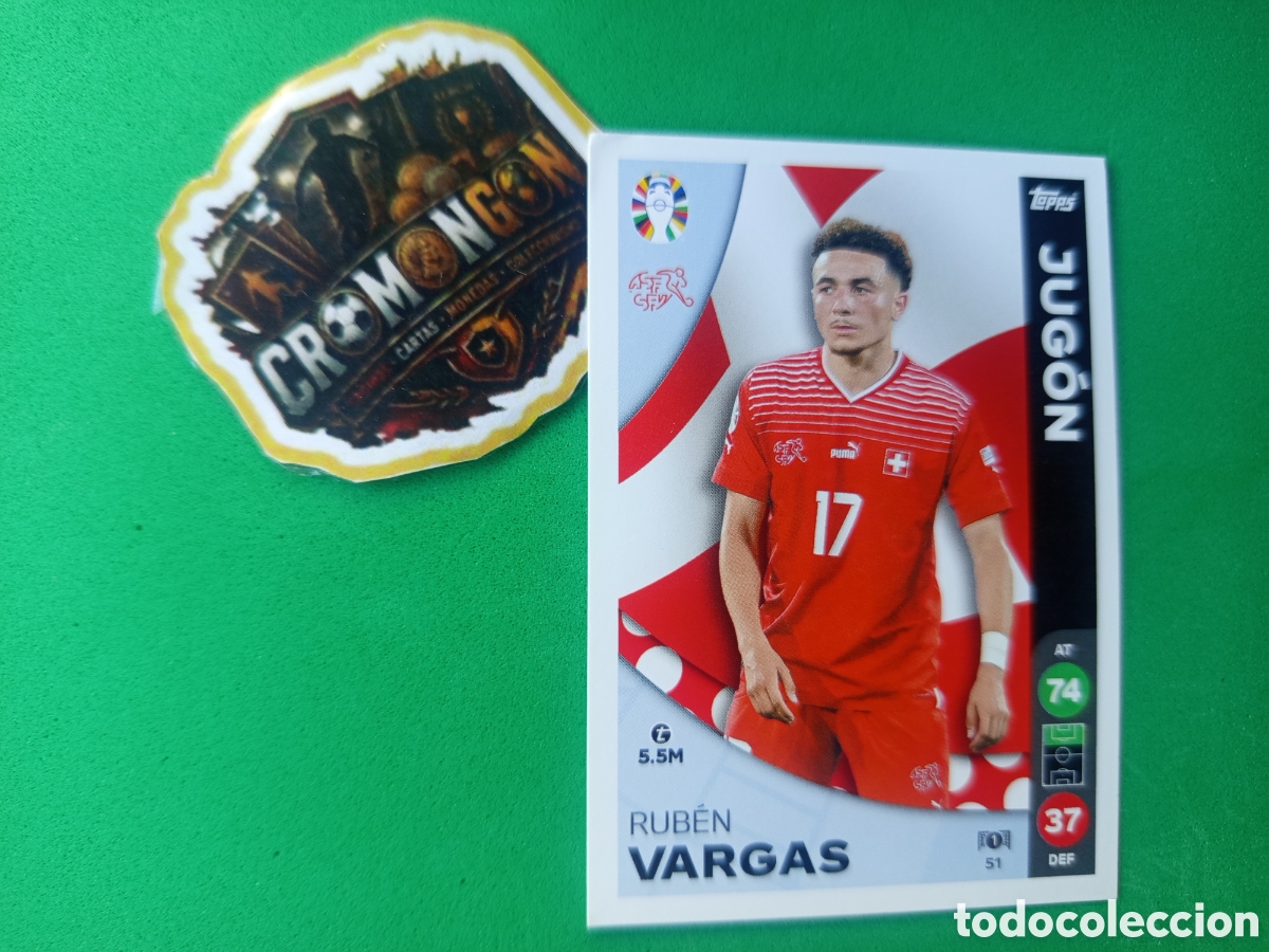 Cromos de Futebol: ❇️ CROMO ⚽ CARD VARGAS SUIZA 51 JUG&Oacute;N EURO 2024 TOPPS MATCH ATTAX LIDL EUROCOPA 2024 ❇️