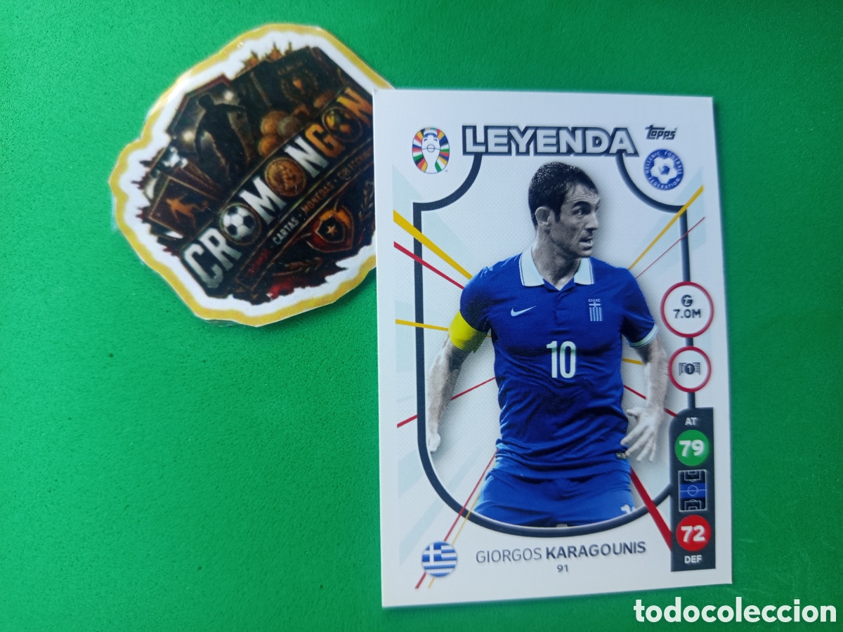 Cromos de Futebol: ❇️ CROMO ⚽ CARD KARAGOUNIS GRECIA 91 LEYENDA EURO 2024 TOPPS MATCH ATTAX LIDL EUROCOPA 2024 ❇️