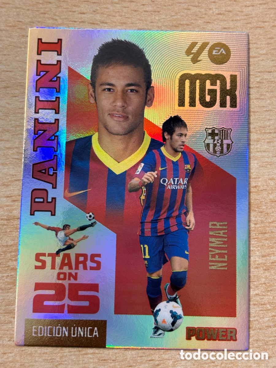 Cromos de f&uacute;tbol: # 446P Neymar FC Barcelona Megacracks 2026/27 Stars of 25 Power Edici&oacute;n &Uacute;nica