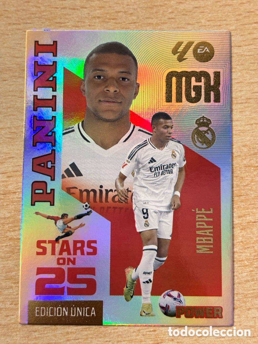 Cromos de f&uacute;tbol: # 450P Mbappe Real Madrid Megacracks 2026/27 Stars of 25 Power Edici&oacute;n &Uacute;nica