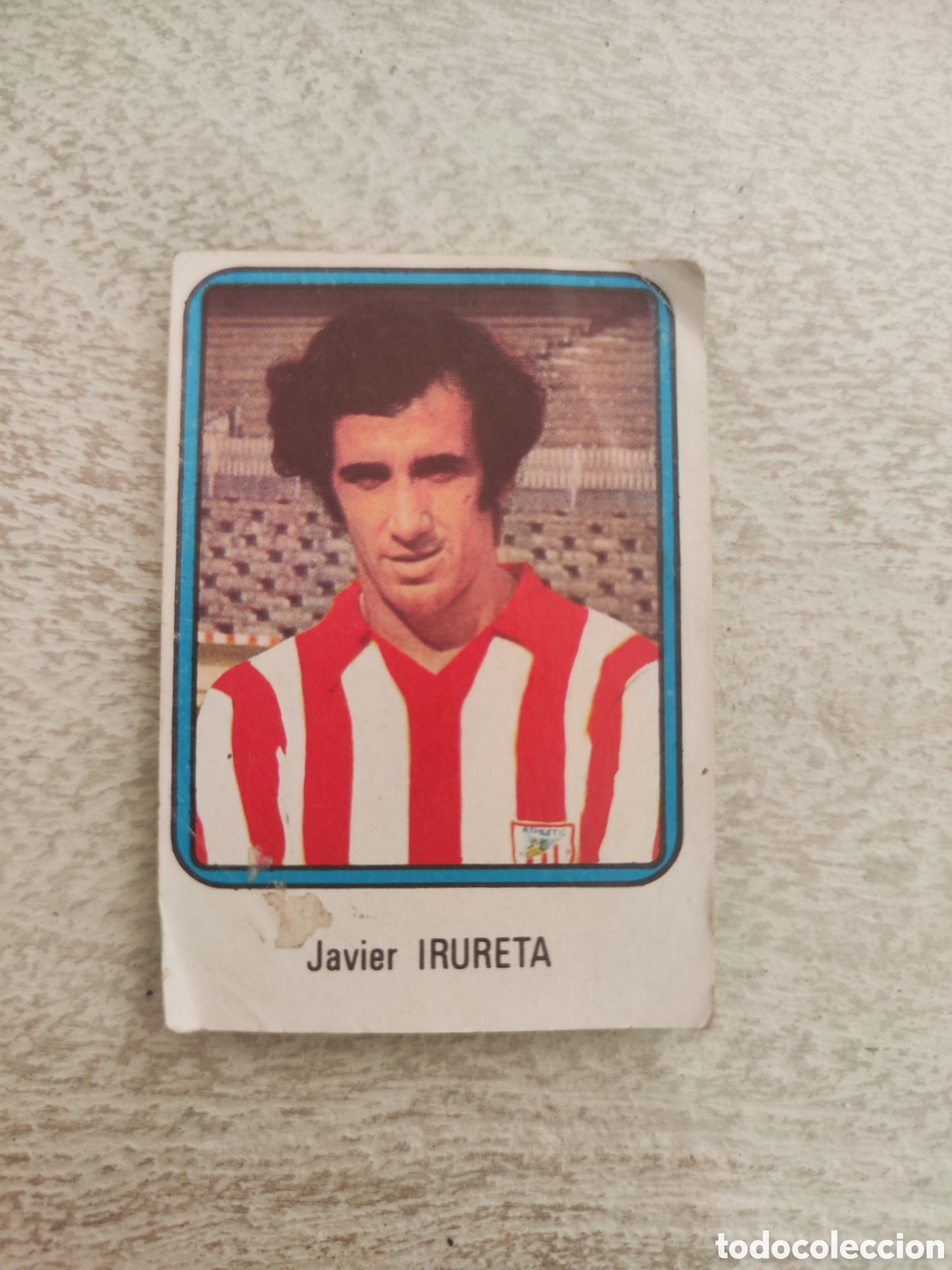 Fu&szlig;ball-Sticker: Vulcano 75 76 1975 1976 sin pegar n&uacute;mero 30 Athletic Bilbao Irureta con defecto