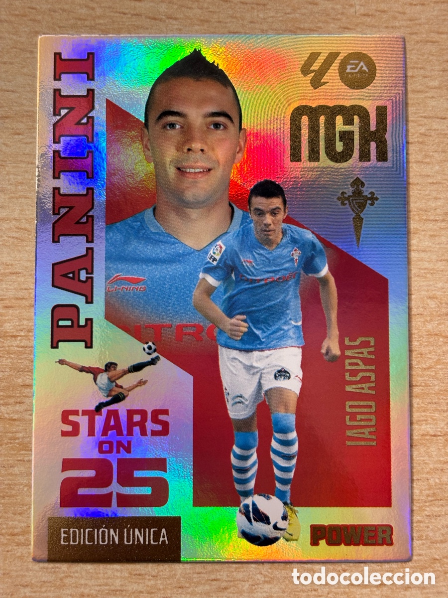 Cromos de f&uacute;tbol: # 444P Iago Aspas Celta de Vigo Megacracks 2026/27 Stars of 25 Power Edici&oacute;n &Uacute;nica