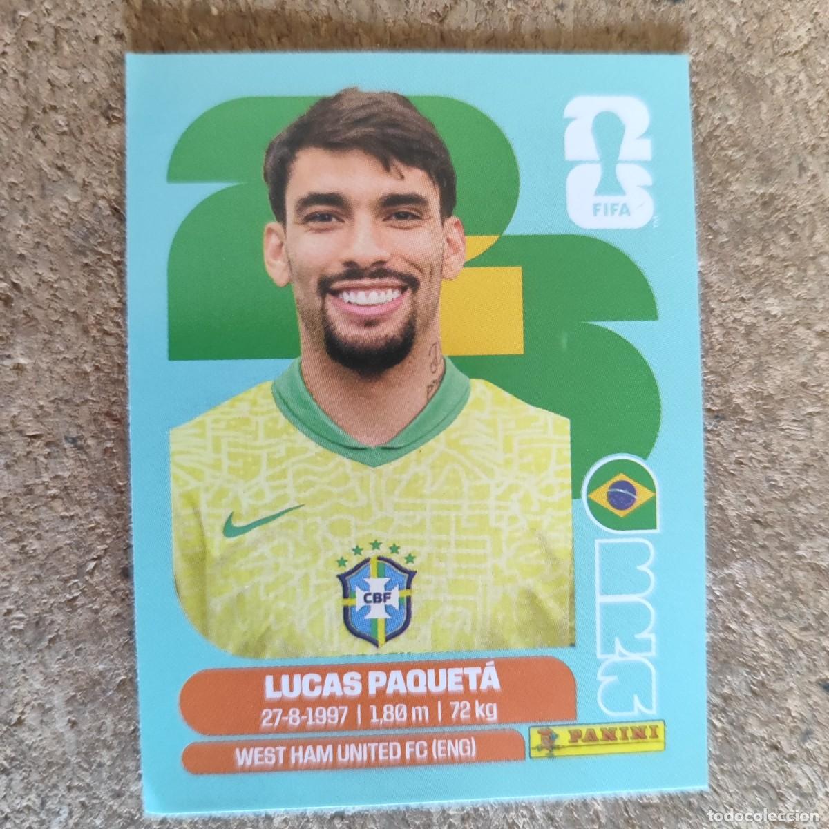 Cromos de f&uacute;tbol: FIFA WORLD CUP 2026 STICKER PAQUETA BRASIL # BRA9 PANINI