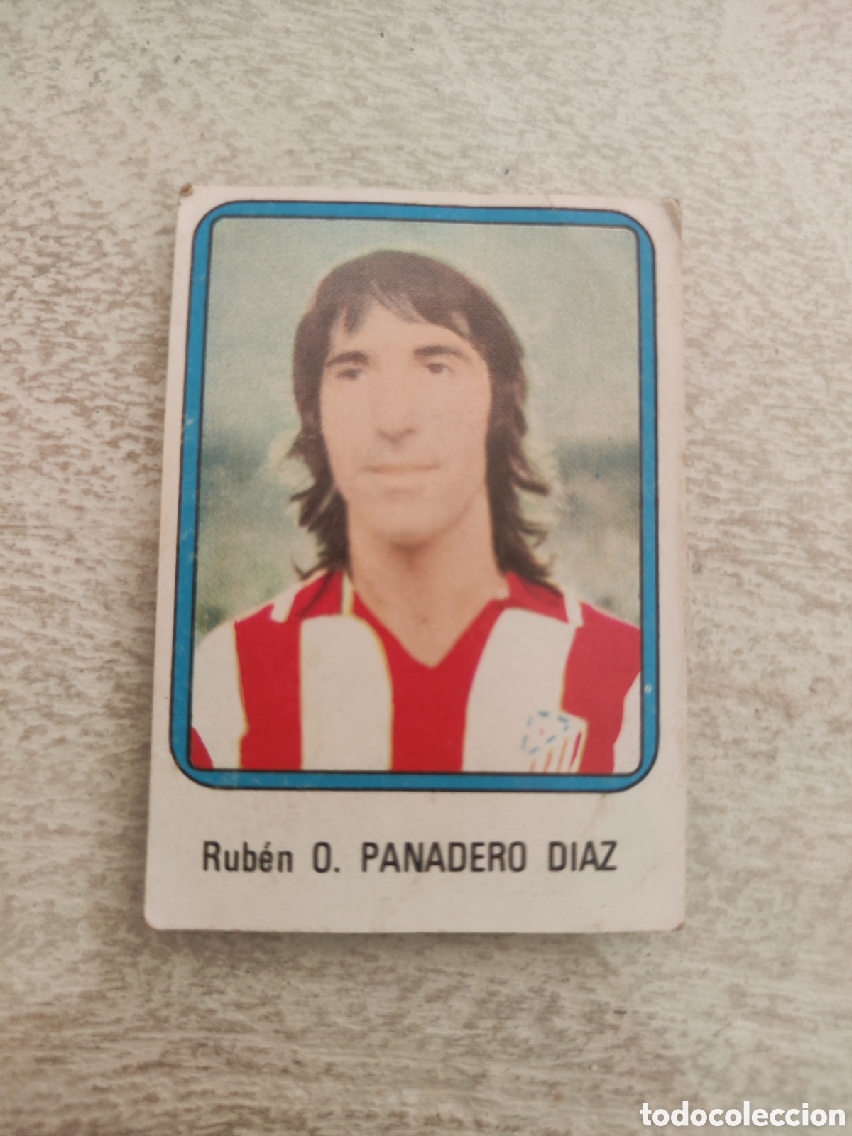 Fu&szlig;ball-Sticker: Vulcano 75 76 1975 1976 sin pegar n&uacute;mero 38 Atl&eacute;tico Madrid Panadero D&iacute;az
