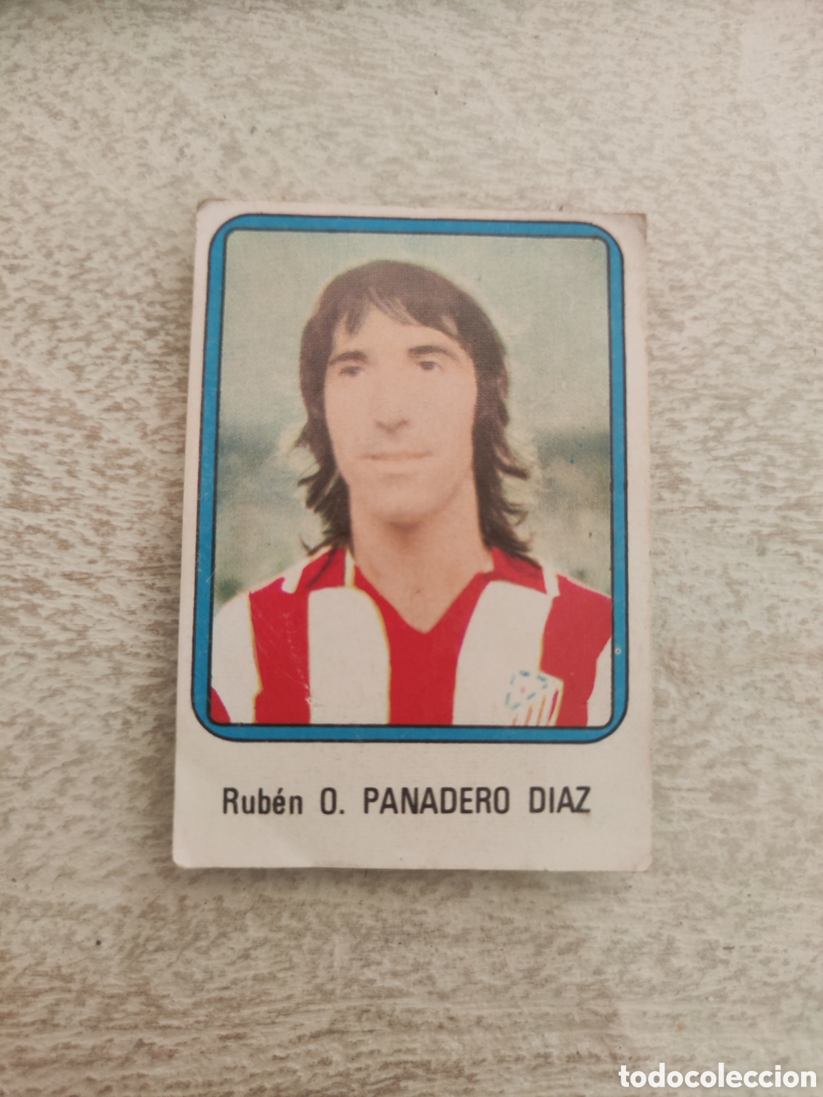 Fu&szlig;ball-Sticker: Vulcano 75 76 1975 1976 sin pegar n&uacute;mero 38 Atl&eacute;tico Madrid Panadero D&iacute;az
