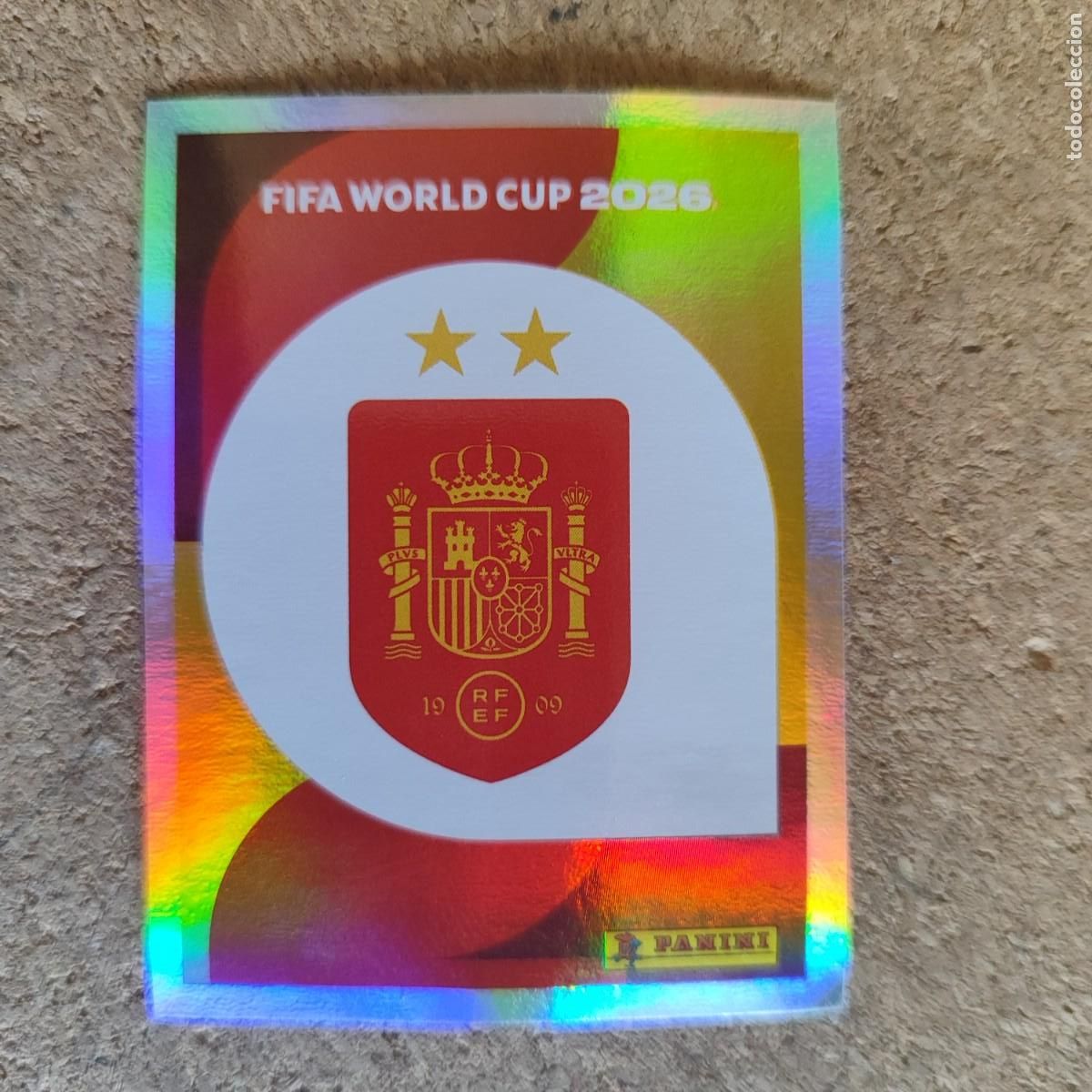 Football Stickers: FIFA WORLD CUP 2026 STICKER ESCUDO DE ESPA&Ntilde;A CON 2 ESTRELLAS # ESP1BIS PANINI ACTUALIZACION