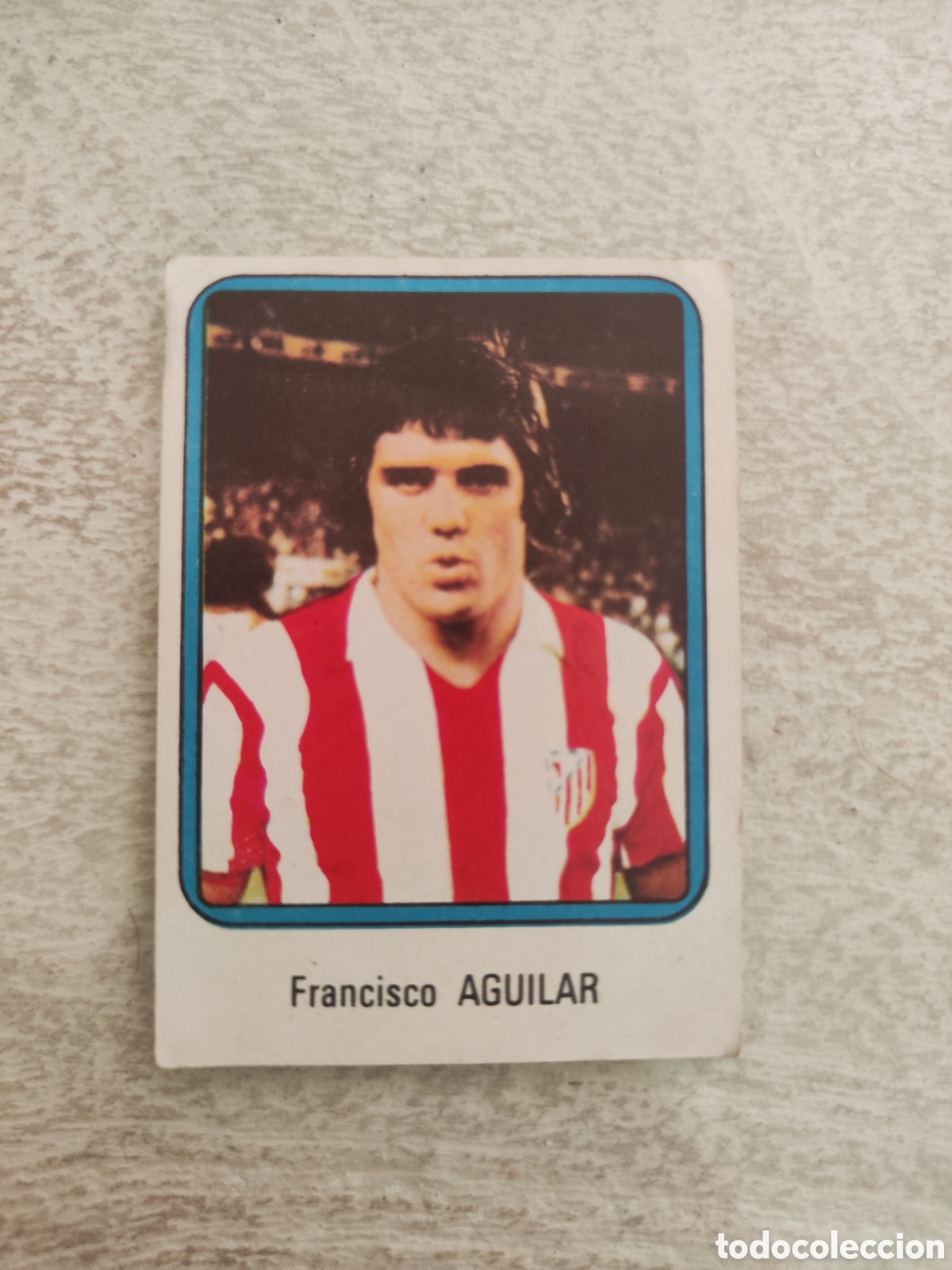 Cromos de f&uacute;tbol: Vulcano 75 76 1975 1976 sin pegar n&uacute;mero 46 Atl&eacute;tico Madrid Aguilar