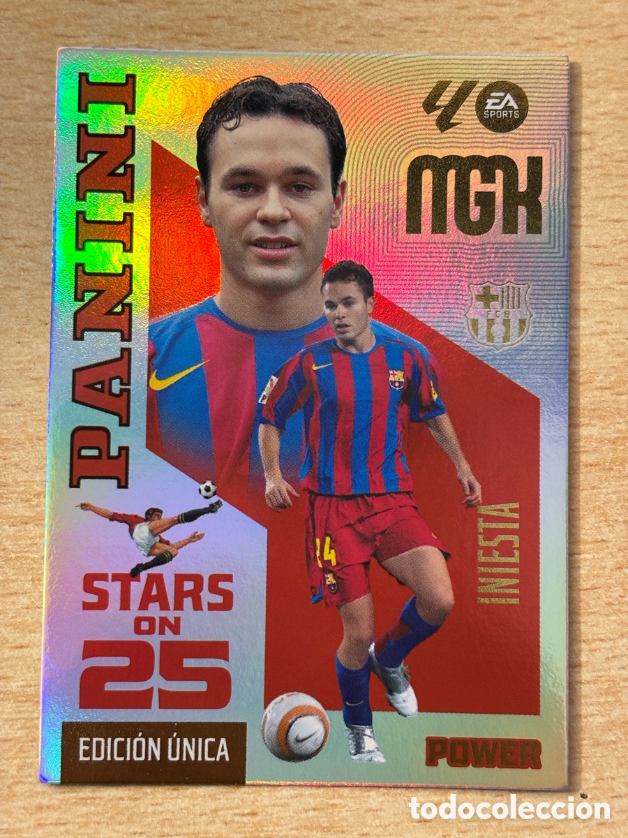 Cromos de f&uacute;tbol: # 434P Iniesta FC Barcelona Megacracks 2026/27 Stars of 25 Power Edici&oacute;n &Uacute;nica