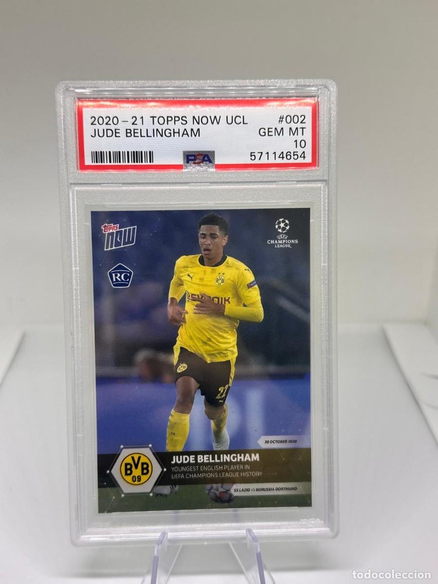 Cromos de f&uacute;tbol: Rookie Bellingham #002 Borussia Dortmund Topps Now UCL 2020 21 PSA 10