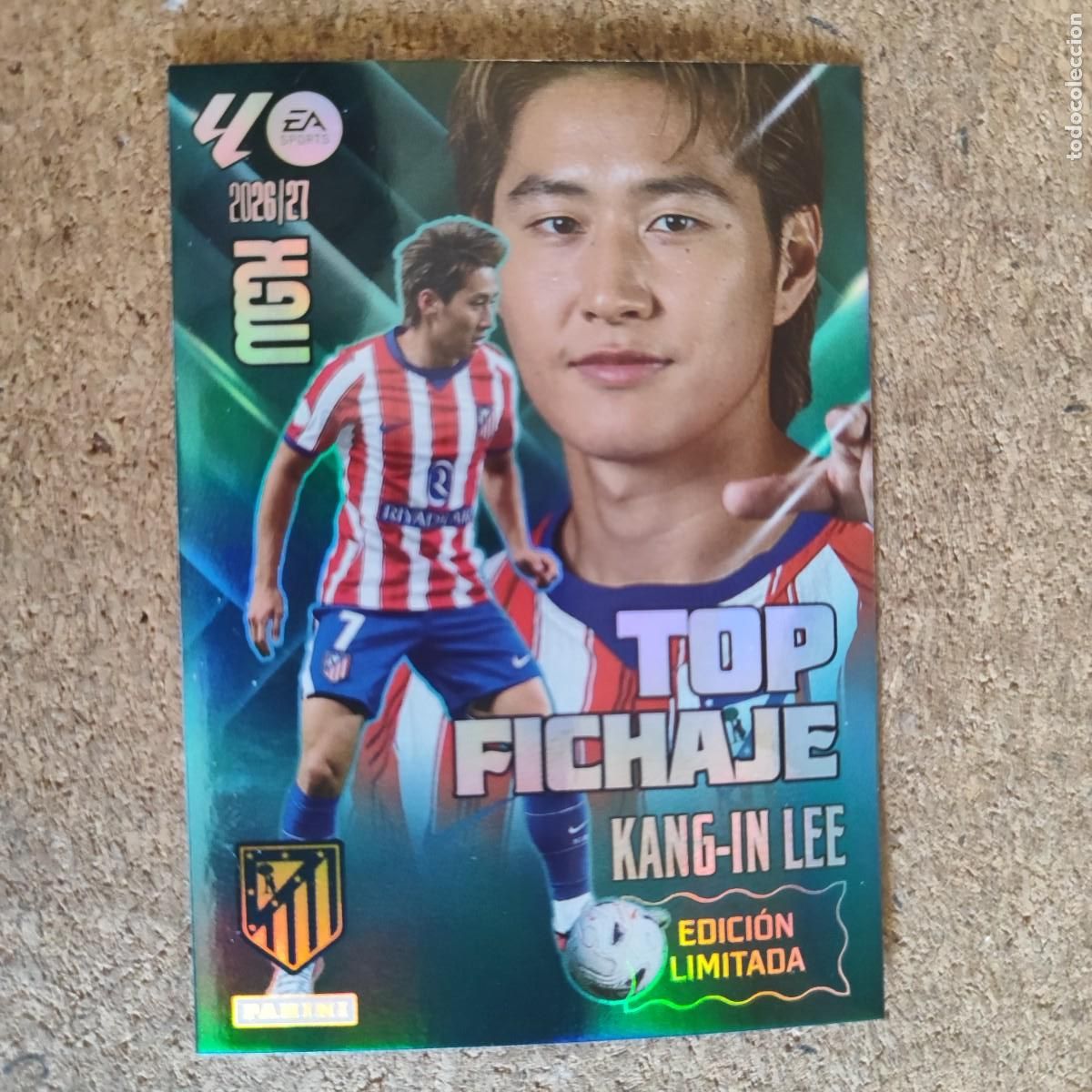 Football Stickers: MEGACRACKS 26/27 CARD TOP FICHAJE KANG-IN-LEE AT MADRID EDICION LIMITADA # PANINI