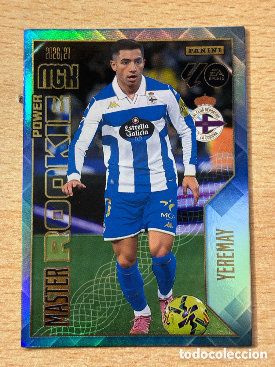 Cromos de f&uacute;tbol: # 423P Yeremay Deportivo de La Coru&ntilde;a M&aacute;ster Rookie Power Megacracks 2026-27