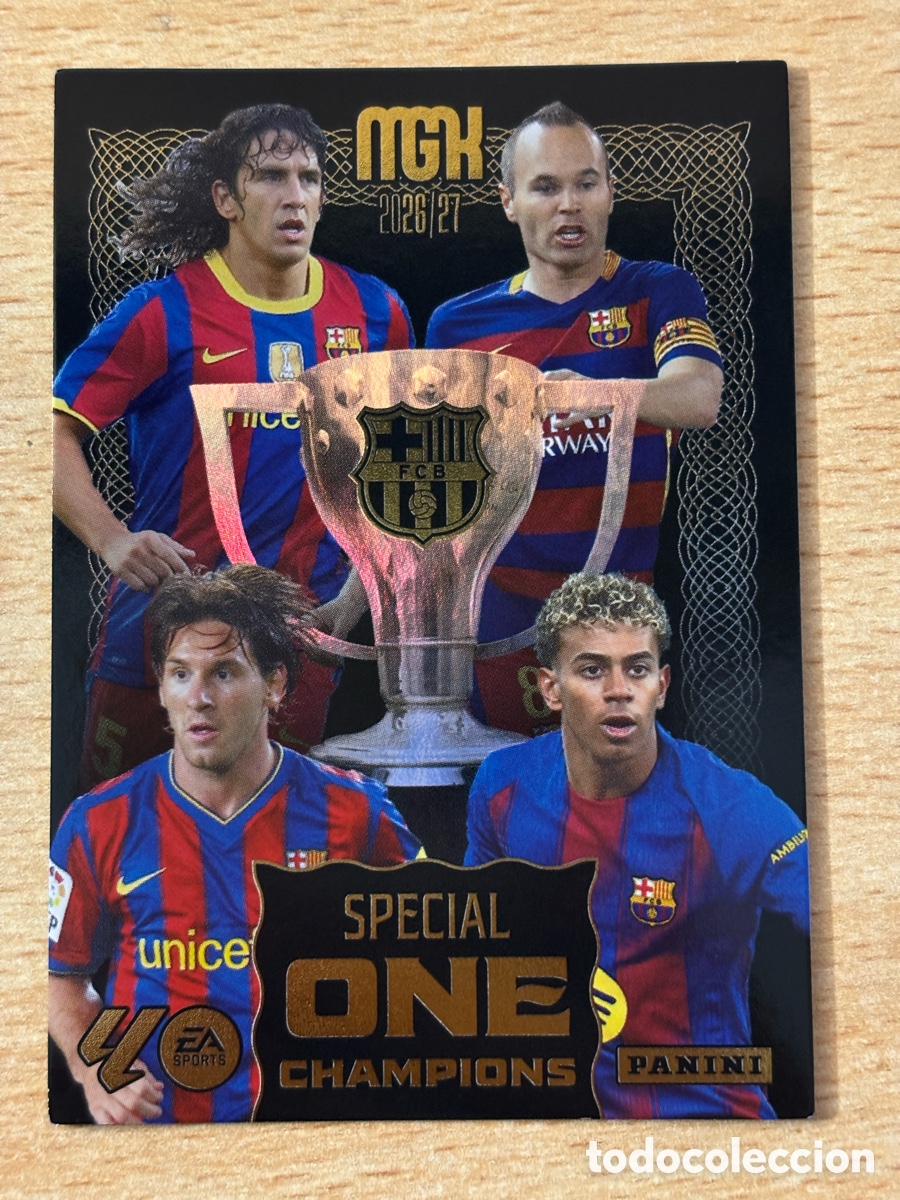 Cromos de f&uacute;tbol: FC Barcelona Special One Champions Megacracks 2026/27 Stars of 25 Power Edici&oacute;n &Uacute;nica