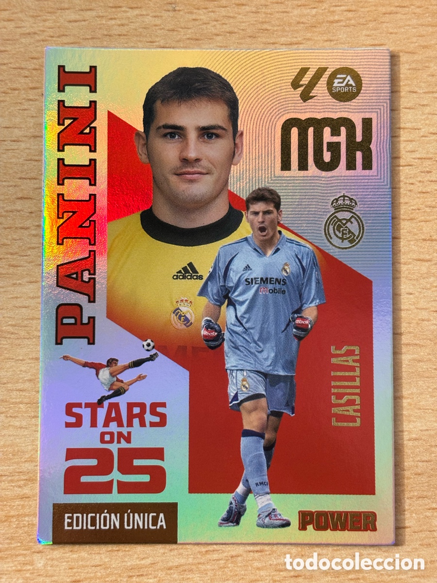 Cromos de f&uacute;tbol: # 428P Casillas Real Madrid Megacracks 2026/27 Stars of 25 Power Edici&oacute;n &Uacute;nica