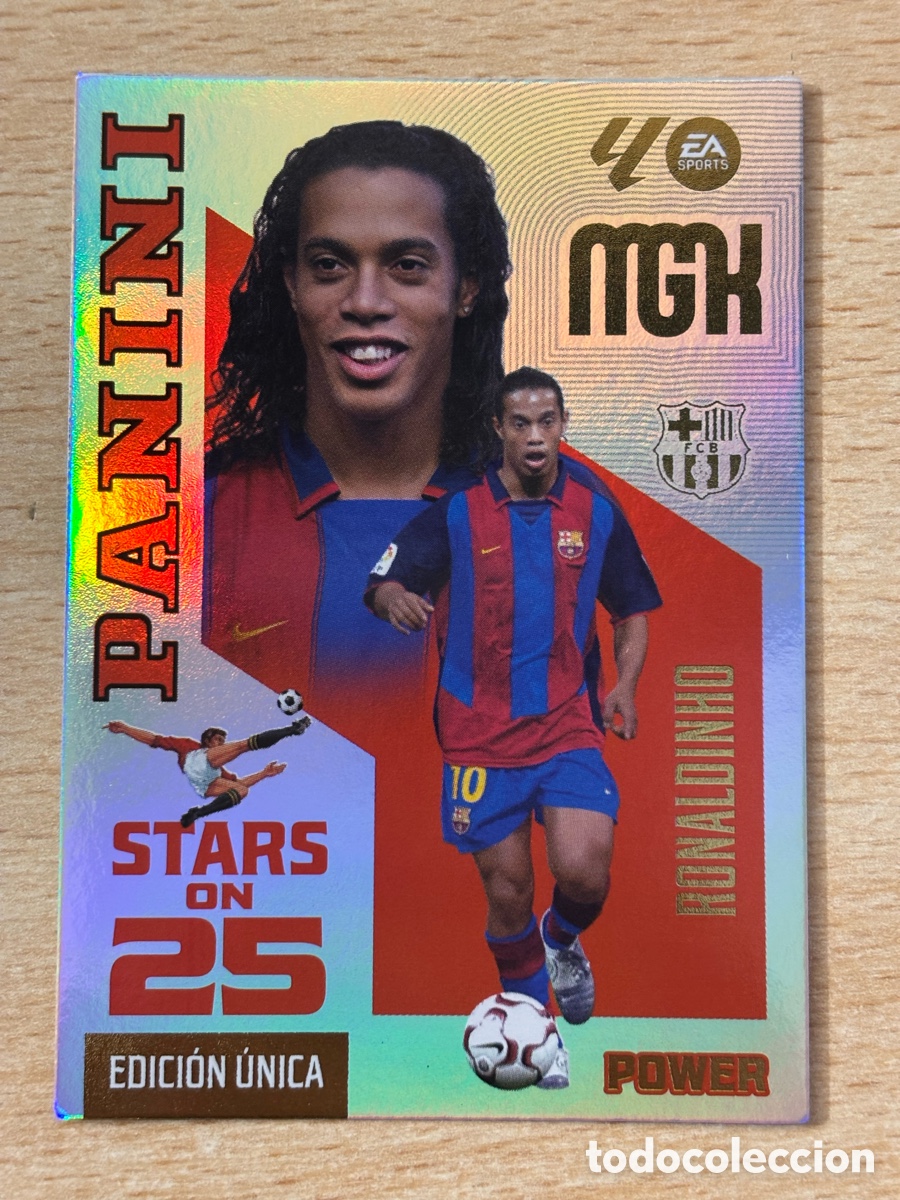 Cromos de f&uacute;tbol: # 436P Ronaldinho FC Barcelona Megacracks 2026/27 Stars of 25 Power Edici&oacute;n &Uacute;nica