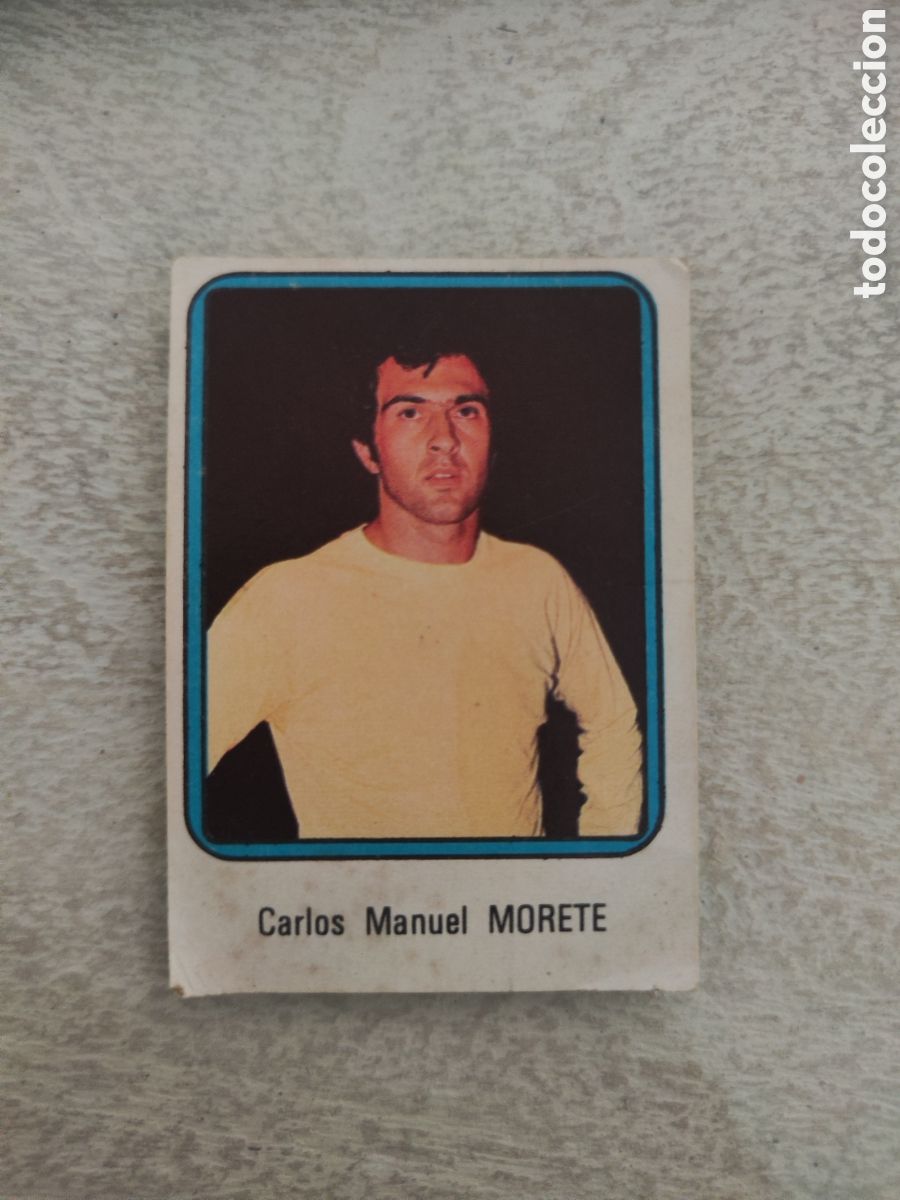 Cromos de f&uacute;tbol: Vulcano 75 76 1975 1976 sin pegar n&uacute;mero 140 UD Las Palmas Morete