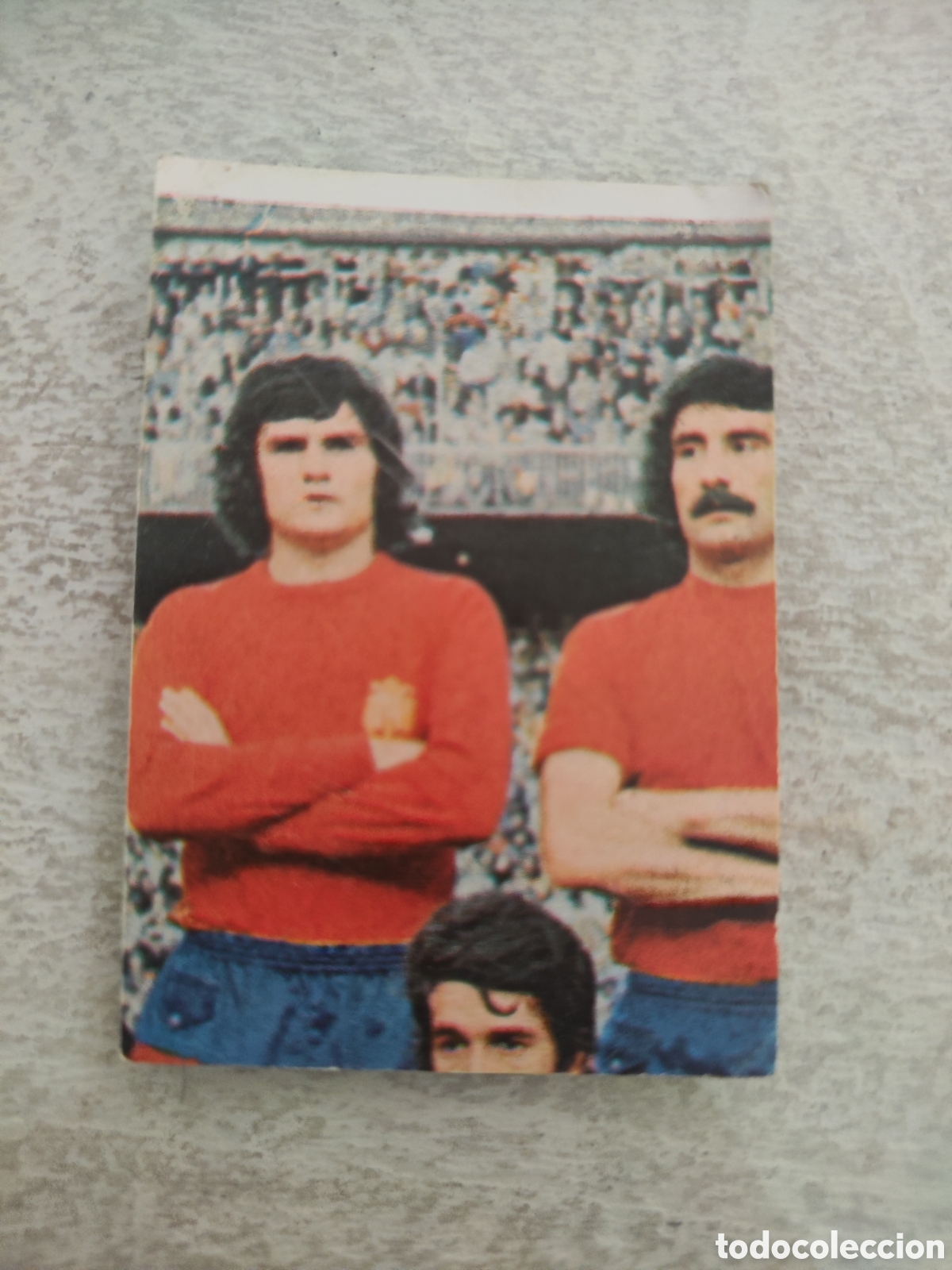 Cromos de f&uacute;tbol: Vulcano 75 76 1975 1976 sin pegar n&uacute;mero 161 Selecci&oacute;n Espa&ntilde;ola alineaci&oacute;n camacho