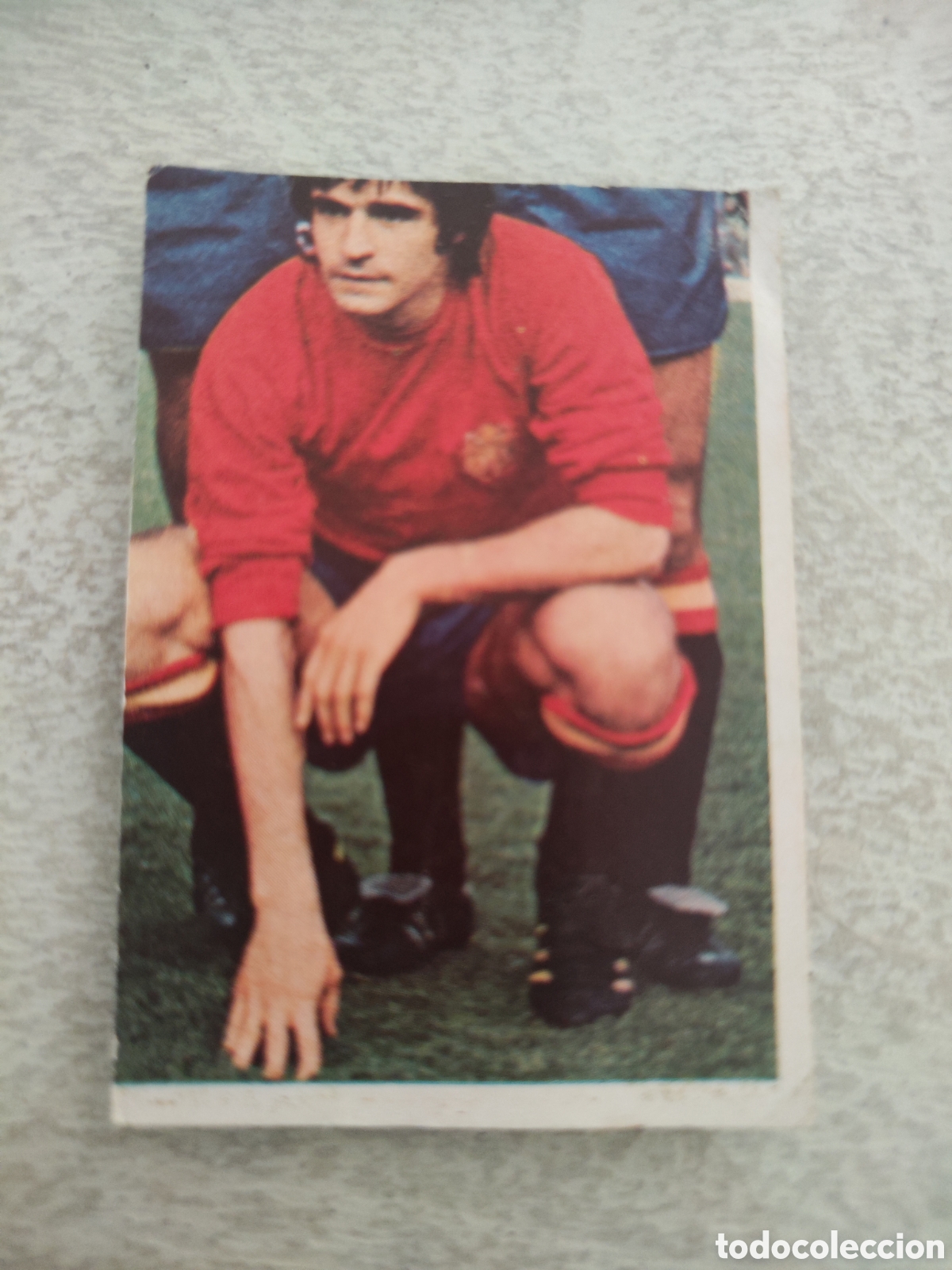 Figurine di Calcio: Vulcano 75 76 1975 1976 sin pegar n&uacute;mero 166 Selecci&oacute;n Espa&ntilde;ola alineaci&oacute;n Rojo I con suciedad