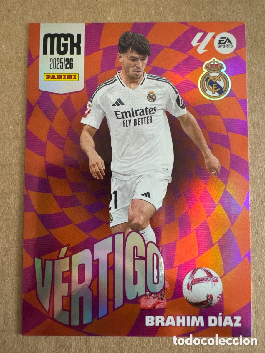 Cromos de f&uacute;tbol: # 381 Brahim D&iacute;az Real Madrid V&eacute;rtigo Megacracks 25 26 2025 2026 MGK