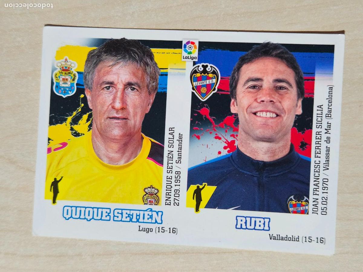 Cromos de f&uacute;tbol: EDICIONES ESTE 2015 16 FICHAJE INVIERNO N&ordm; 41 RUBI/QUIQUE SETIEN - CROMO SIN PEGAR