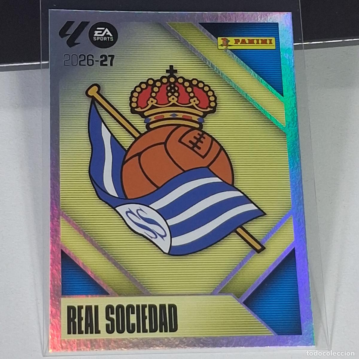 Fu&szlig;ball-Sticker: D10 1 ESCUDO LOGO BADGE REAL SOCIEDAD PANINI LIGA ESTE 26 27 2026 2027 STICKER