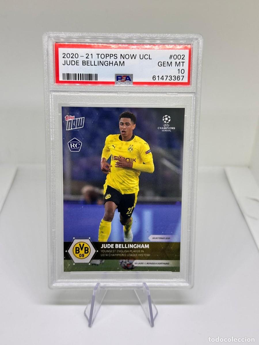 Cromos de f&uacute;tbol: Rookie Bellingham #002 Borussia Dortmund Topps Now UCL 2020 21 PSA 10