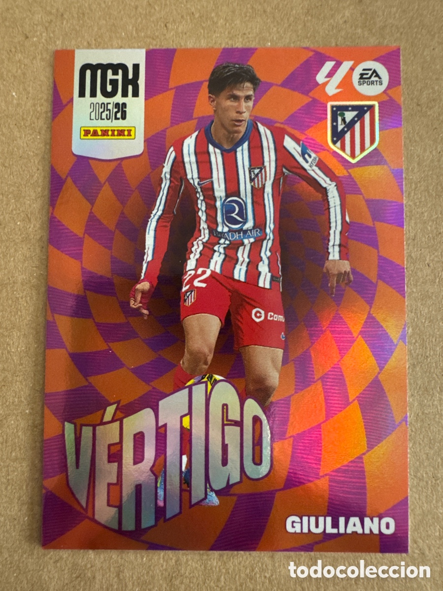 Cromos de f&uacute;tbol: # 383 Giuliano Simeone Atl&eacute;tico de Madrid V&eacute;rtigo Megacracks 25 26 2025 2026 MGK