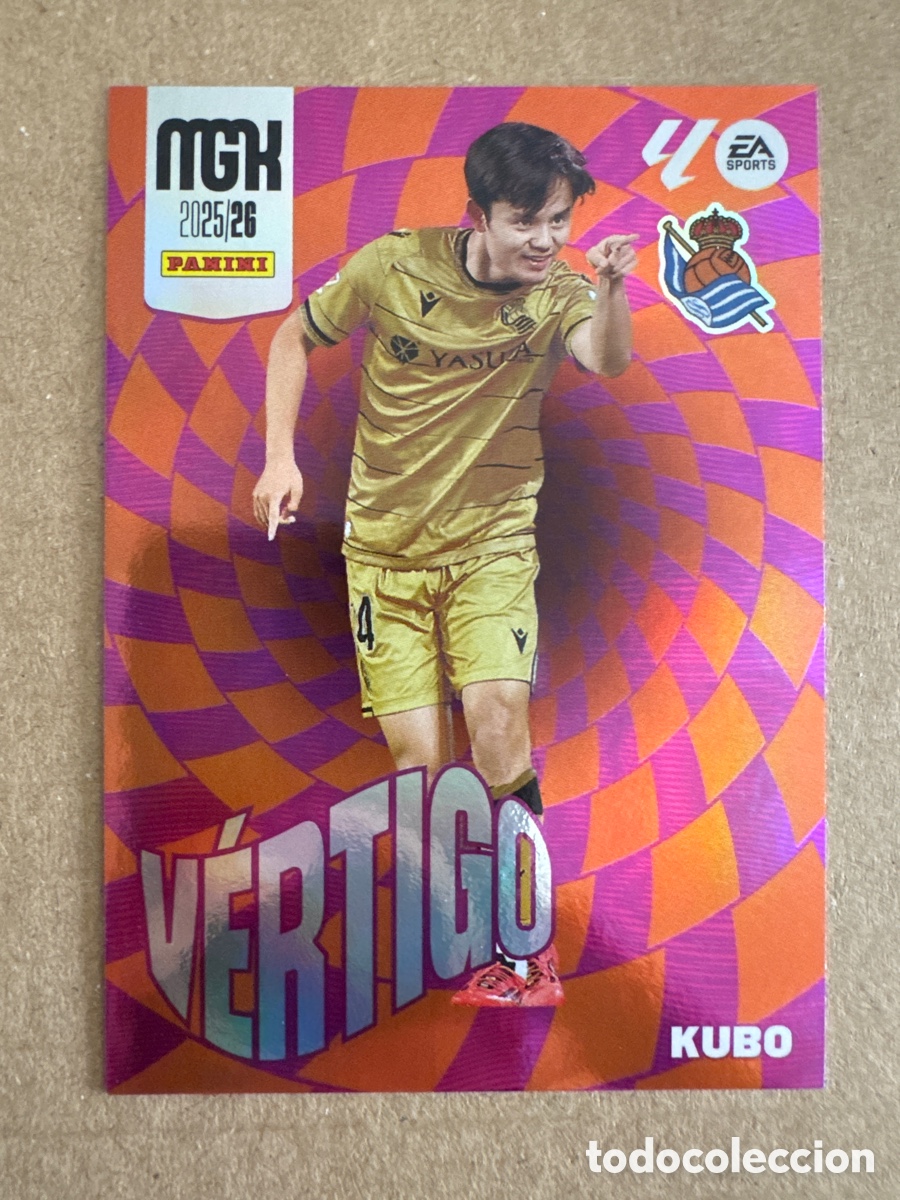 Cromos de Futebol: # 384 Kubo Real Sociedad V&eacute;rtigo Megacracks 25 26 2025 2026 MGK